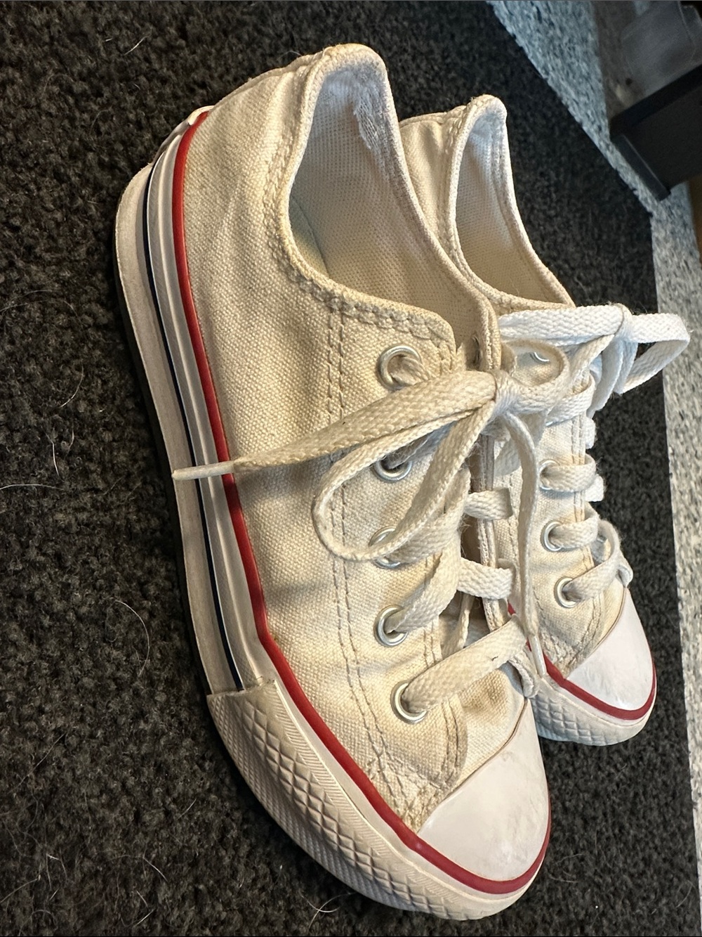 Kids White Platform Converse Shoe